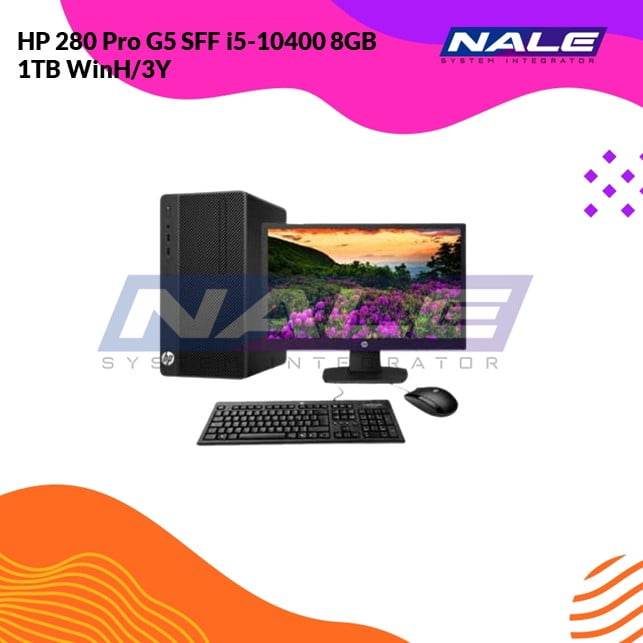 13 HP 280 Pro G5 SFF i5-10400 8GB 1TB WinH/3Y - Gambar 1